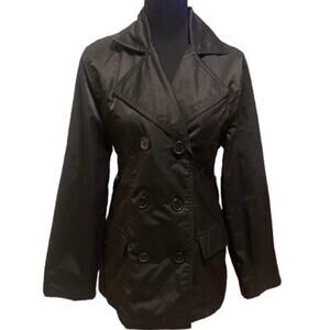 JW Div of Junction West Nylon Belted Jacket Coat - BLACK - LARGE